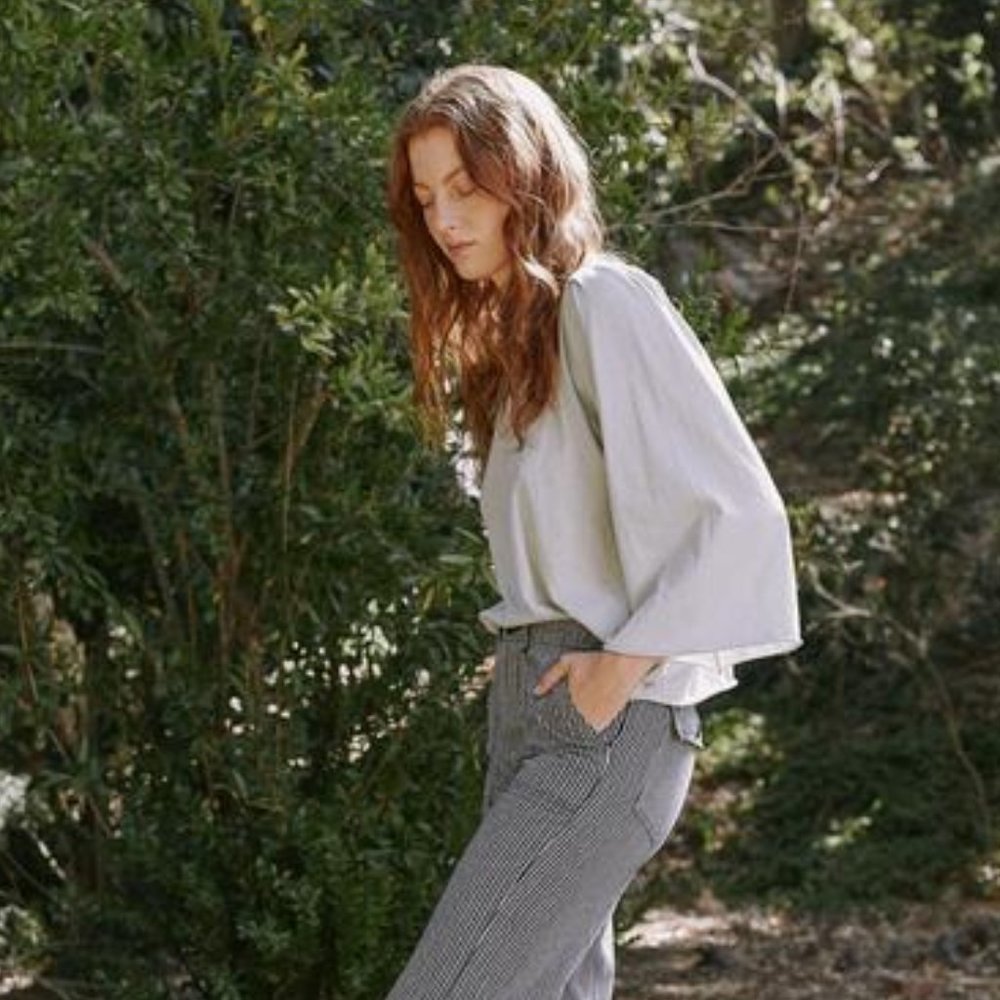 NWT The Great The Bell Sleeve Tee 0 - Picture 6 of 10